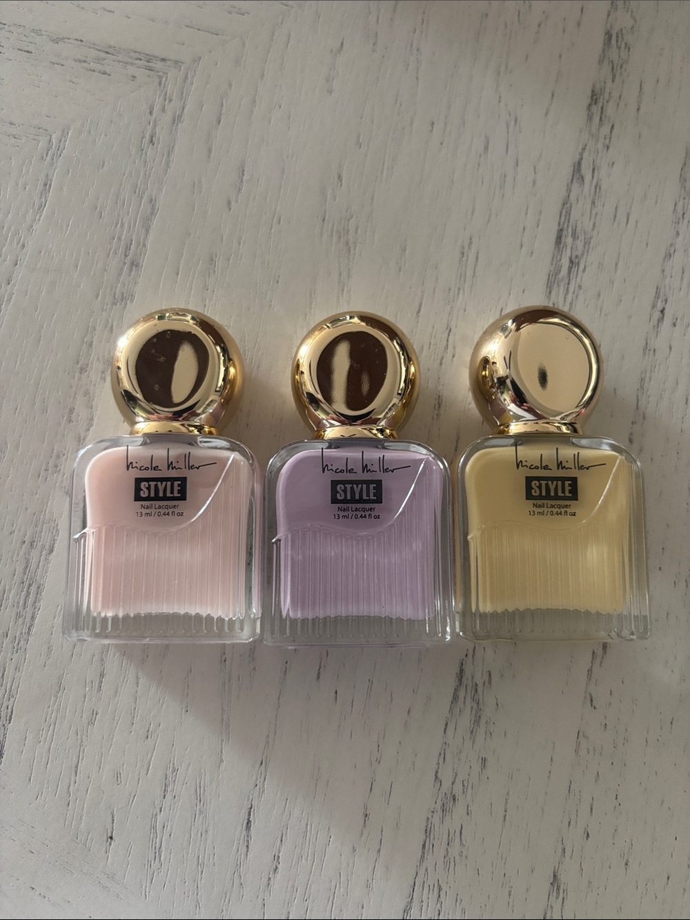 Nicole Miller Nail Trio in Blush, Yellow, Lavender, Set of 3 - Picture 3 of 6